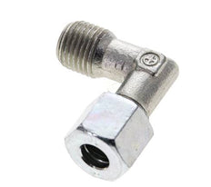 1/4'' NPT Macho x 8L Acero zincado Codo de 90 grados Anillo de corte 315 Bar DIN 2353