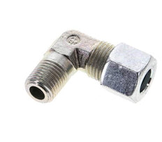 1/4'' NPT Macho x 10L Acero zincado Codo de 90 grados Anillo de corte 315 Bar DIN 2353