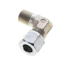 1/4'' NPT Macho x 10L Acero zincado Codo de 90 grados Anillo de corte 315 Bar DIN 2353