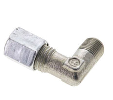 1/8'' NPT Macho x 6L Acero zincado Codo de 90 grados Anillo de corte 315 Bar DIN 2353