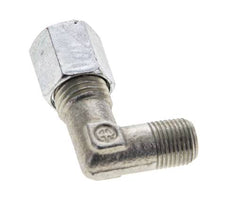1/8'' NPT Macho x 6L Acero zincado Codo de 90 grados Anillo de corte 315 Bar DIN 2353