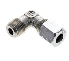 1/8'' NPT Macho x 6LL Codo de acero galvanizado de 90 grados Anillo de corte 100 Bar DIN 2353