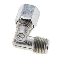 1/8'' NPT Macho x 6LL Codo de acero galvanizado de 90 grados Anillo de corte 100 Bar DIN 2353