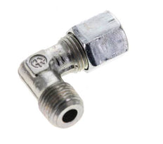 1/8'' NPT Macho x 6LL Codo de acero galvanizado de 90 grados Anillo de corte 100 Bar DIN 2353