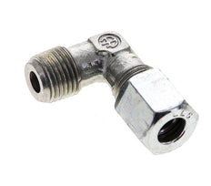 1/8'' NPT Macho x 6LL Codo de acero galvanizado de 90 grados Anillo de corte 100 Bar DIN 2353