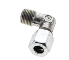 1/8'' NPT Macho x 6LL Codo de acero galvanizado de 90 grados Anillo de corte 100 Bar DIN 2353