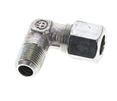 1/8'' NPT Macho x 8LL Codo de acero galvanizado de 90 grados Anillo de corte 100 Bar DIN 2353