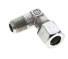 1/8'' NPT Macho x 8LL Codo de acero galvanizado de 90 grados Anillo de corte 100 Bar DIN 2353