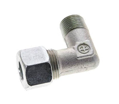 3/8'' NPT Macho x 12S Codo de acero galvanizado de 90 grados Anillo de corte 630 Bar DIN 2353