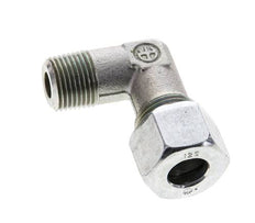 3/8'' NPT Macho x 12S Codo de acero galvanizado de 90 grados Anillo de corte 630 Bar DIN 2353