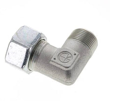 1'' NPT Macho x 25S Codo de acero galvanizado de 90 grados Anillo de corte 400 Bar DIN 2353