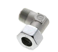 1'' NPT Macho x 25S Codo de acero galvanizado de 90 grados Anillo de corte 400 Bar DIN 2353