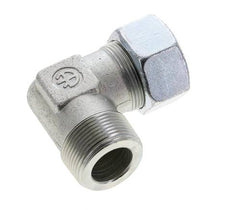 1 1/4'' NPT Macho x 30S Codo de acero galvanizado de 90 grados Anillo de corte 400 Bar DIN 2353