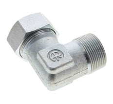 1 1/4'' NPT Macho x 35L Codo de acero galvanizado de 90 grados Anillo de corte 160 Bar DIN 2353