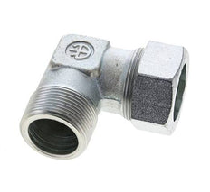1 1/4'' NPT Macho x 35L Codo de acero galvanizado de 90 grados Anillo de corte 160 Bar DIN 2353