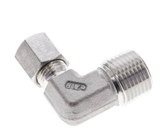 1/2'' NPT Macho x 6S Acero inoxidable Codo de 90 grados Anillo de corte 630 Barra DIN 2353
