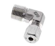 1/2'' NPT Macho x 6S Acero inoxidable Codo de 90 grados Anillo de corte 630 Barra DIN 2353