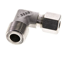 1/2'' NPT Macho x 8S Acero inoxidable Codo de 90 grados Anillo de corte 630 Barra DIN 2353