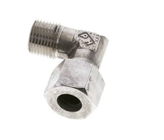1/2'' NPT Macho x 14S Acero inoxidable Codo de 90 grados Anillo de corte 630 Barra DIN 2353