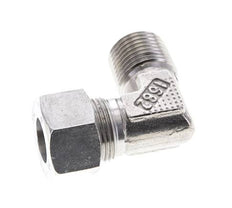 1/2'' NPT Macho x 15L Acero inoxidable Codo de 90 grados Anillo de corte 315 Barra DIN 2353