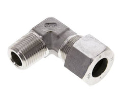 1/2'' NPT Macho x 16S Acero inoxidable Codo de 90 grados Anillo de corte 400 Bar DIN 2353
