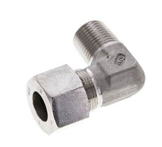 1/2'' NPT Macho x 16S Acero inoxidable Codo de 90 grados Anillo de corte 400 Bar DIN 2353