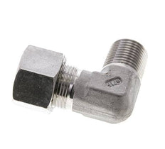 1/2'' NPT Macho x 16S Acero inoxidable Codo de 90 grados Anillo de corte 400 Bar DIN 2353
