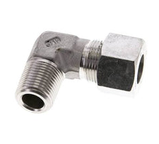 1/2'' NPT Macho x 16S Acero inoxidable Codo de 90 grados Anillo de corte 400 Bar DIN 2353