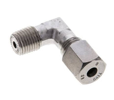 1/4'' NPT Macho x 6S Acero inoxidable Codo de 90 grados Anillo de corte 630 Barra DIN 2353