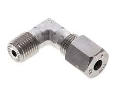 1/4'' NPT Macho x 6S Acero inoxidable Codo de 90 grados Anillo de corte 630 Barra DIN 2353