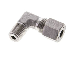 1/4'' NPT Macho x 8S Acero inoxidable Codo de 90 grados Anillo de corte 630 Barra DIN 2353