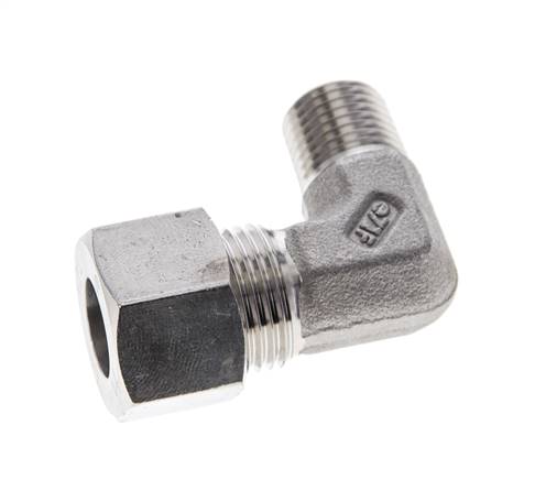 1/4'' NPT Macho x 12L Acero inoxidable Codo de 90 grados Anillo de corte 315 Barra DIN 2353