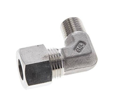 1/4'' NPT Macho x 12L Acero inoxidable Codo de 90 grados Anillo de corte 315 Barra DIN 2353