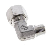 1/4'' NPT Macho x 12L Acero inoxidable Codo de 90 grados Anillo de corte 315 Barra DIN 2353