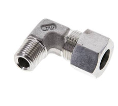 1/4'' NPT Macho x 12L Acero inoxidable Codo de 90 grados Anillo de corte 315 Barra DIN 2353