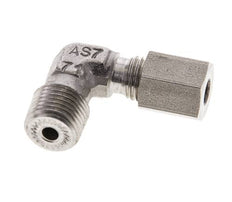 1/8'' NPT Macho x 4LL Acero inoxidable Codo de 90 grados Anillo de corte 100 Bar DIN 2353