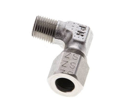 1/8'' NPT Macho x 8LL Acero inoxidable Codo de 90 grados Anillo de corte 100 Bar DIN 2353