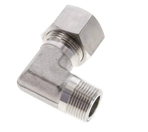 3/4'' NPT Macho x 20S Acero inoxidable Codo de 90 grados Anillo de corte 400 Bar DIN 2353