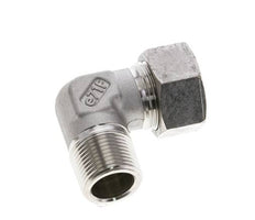 3/4'' NPT Macho x 22L Acero inoxidable Codo de 90 grados Anillo de corte 160 Bar DIN 2353