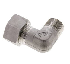 1'' NPT Macho x 25S Acero inoxidable Codo de 90 grados Anillo de corte 400 Bar DIN 2353