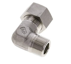 1'' NPT Macho x 25S Acero inoxidable Codo de 90 grados Anillo de corte 400 Bar DIN 2353