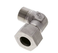 1'' NPT Macho x 25S Acero inoxidable Codo de 90 grados Anillo de corte 400 Bar DIN 2353