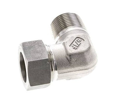 1'' NPT Macho x 28L Acero inoxidable Codo de 90 grados Anillo de corte 160 Bar DIN 2353