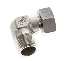 1'' NPT Macho x 28L Acero inoxidable Codo de 90 grados Anillo de corte 160 Bar DIN 2353