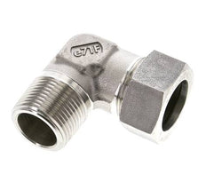 1'' NPT Macho x 28L Acero inoxidable Codo de 90 grados Anillo de corte 160 Bar DIN 2353