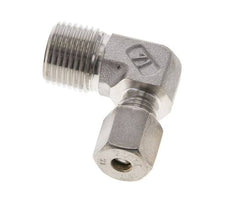 1/2'' NPT Macho x 6S Racor de compresión de 90 grados de acero inoxidable 630 Bar DIN 2353