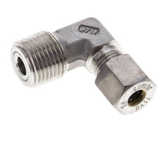1/2'' NPT Macho x 8S Racor de compresión de 90 grados de acero inoxidable 630 Bar DIN 2353