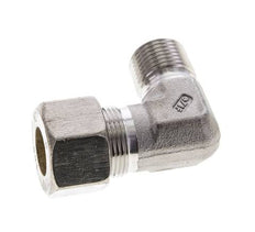1/2'' NPT Macho x 16S Codo de compresión de 90 grados de acero inoxidable 400 Bar DIN 2353