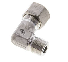 1/2'' NPT Macho x 16S Codo de compresión de 90 grados de acero inoxidable 400 Bar DIN 2353
