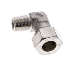1/2'' NPT Macho x 18L Acero inoxidable Codo de Compresión 315 Bar DIN 2353